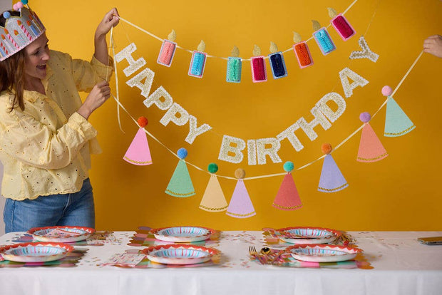 Make A Wish Honeycomb Candle Banner