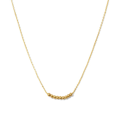 Simple Bead Necklace: Gold