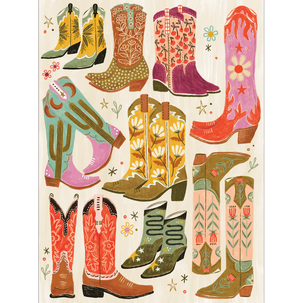 Boot Scootin' Boogie! 1000 Piece Western Cowboy Boot Puzzle