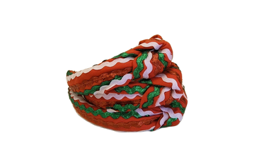 Ric Rac Headband - Christmas Ribbon