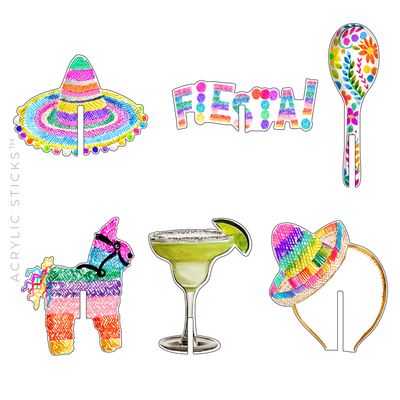 LET'S FIESTA ACRYLIC DRINK CLIP COMBO