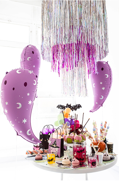 Pink Ghost Balloon – Holographic Halloween 14 x 24"