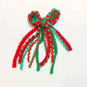 Textured Hair Bow - North Pole Twist