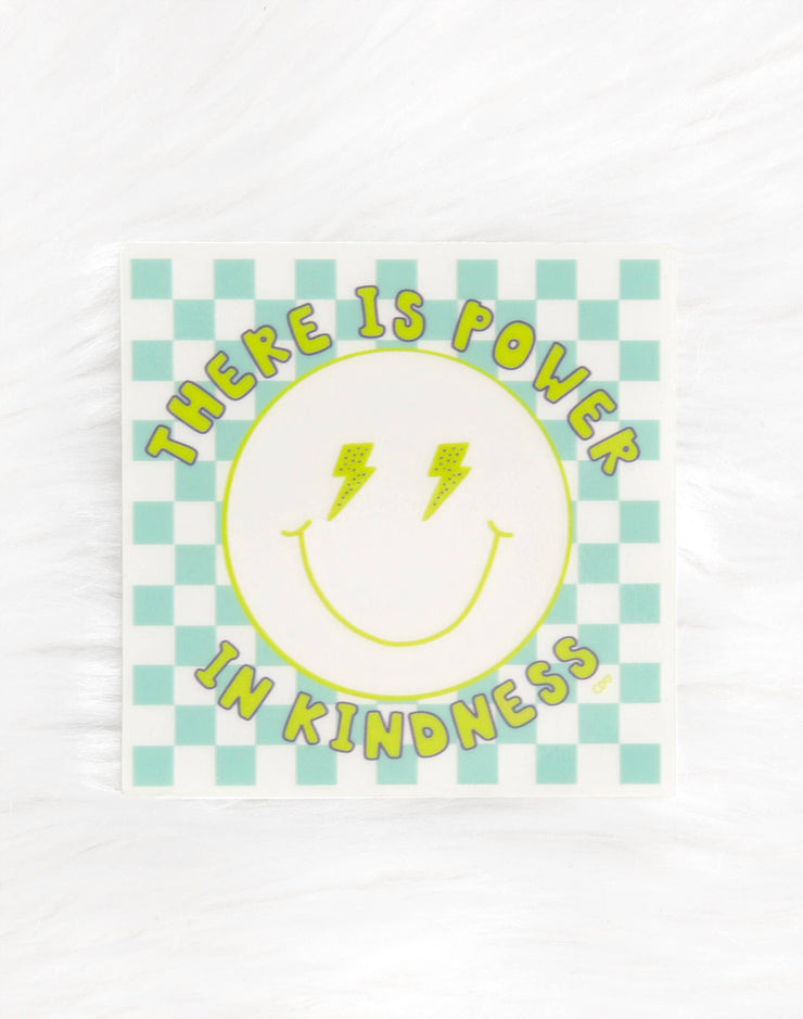 Power in Kindness Smiley Clear Decal Sticker