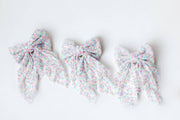 Rainbow Sequin Hair Bow: Clip