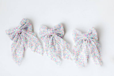 Rainbow Sequin Hair Bow: Clip