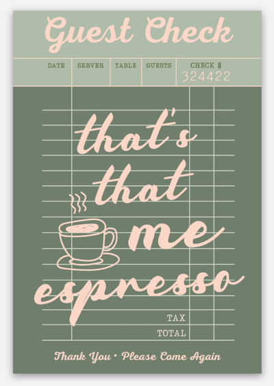 Espresso Guest Check Sticker (Sabrina Carpenter)