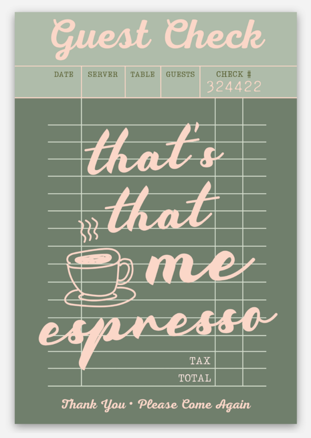 Espresso Guest Check Sticker (Sabrina Carpenter)
