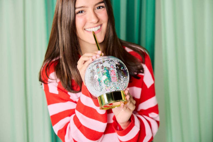 Let It Snow Globe Sipper Novelty Cup