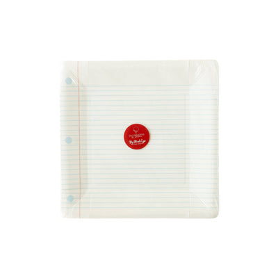 Back To School Notebook Paper Plate