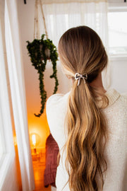 Gilded Bow Ponytail Cuff: Gold