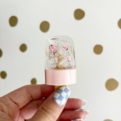 Pink Snowman Popsicle Lip Gloss