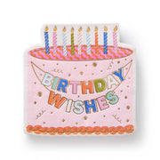 Birthday Wishes Diecut Cake Napkin Set