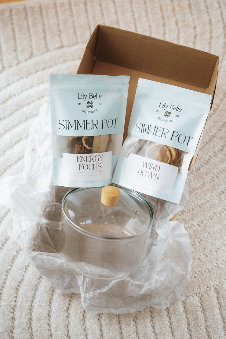 Wood & Glass Simmer Pot   | Stovetop Potpourri