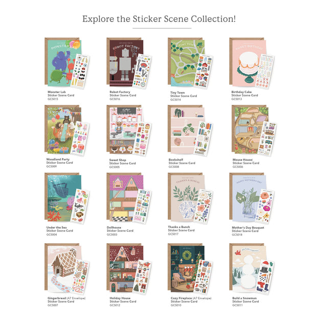 Sticker Scene Card - Decorate a Cake