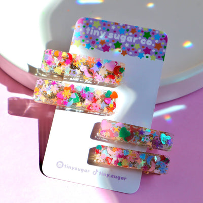 Mishmash Resin Mini Hair Clip Set