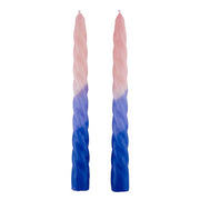 Tapered Candle - Pink-Light Blue-Blue