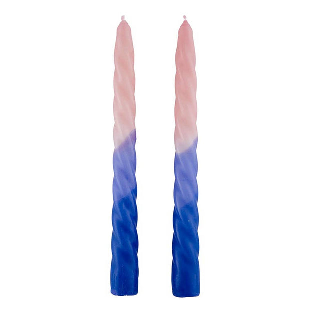 Tapered Candle - Pink-Light Blue-Blue