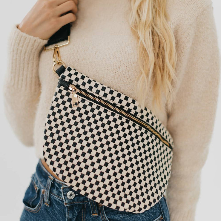 Westlyn Woven Bum Bag *NEW COLORS ADDED*: Checkered Black