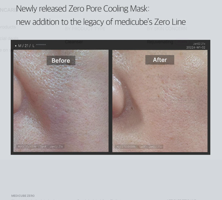 MEDICUBE Zero Pore Cooling Mask