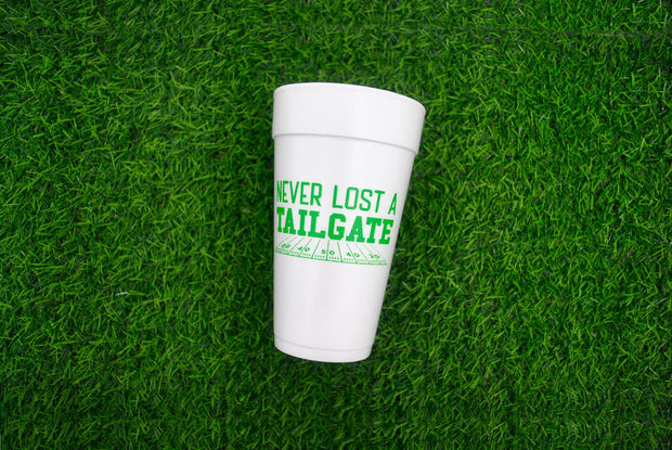 20oz. Styrofoam Cup 10 Pack Sleeve "Never Lost Tailgate"