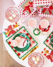Candy Cane Patterned Plate