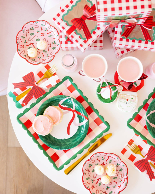 Candy Cane Patterned Plate
