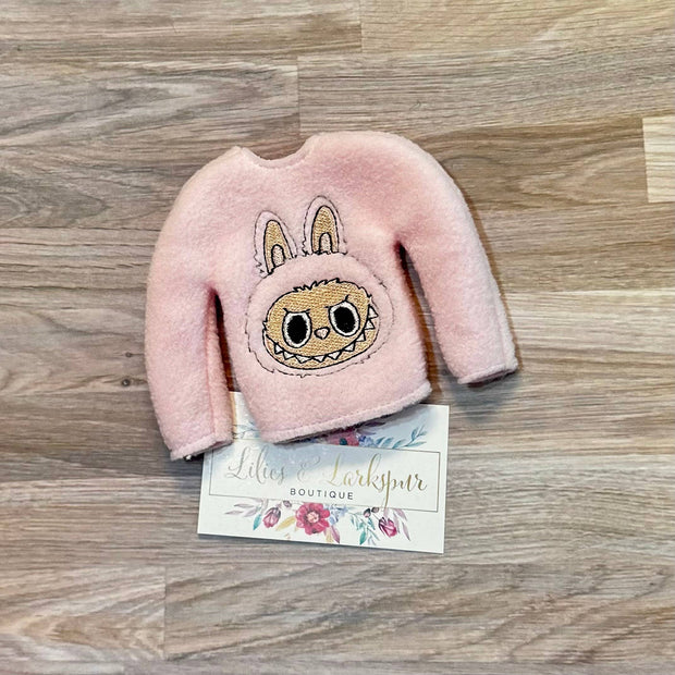 Fluffy Monster Elf Sweater - Light Pink: Sweaters come prepackage in hanging bags