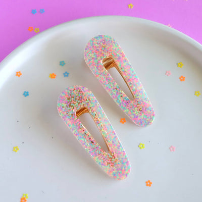 Birthday Cake Resin Hair Clips