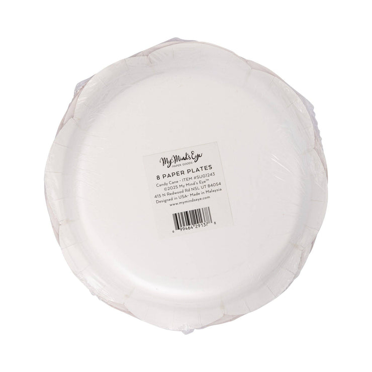 Candy Cane Patterned Plate