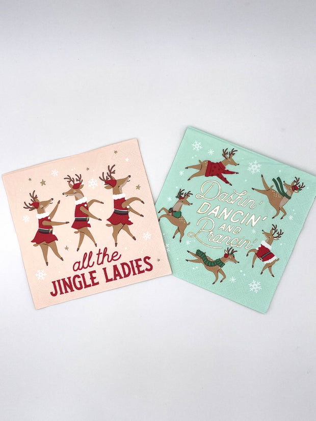 Funny Christmas Cocktail Napkins | Jingle Ladies - 20ct