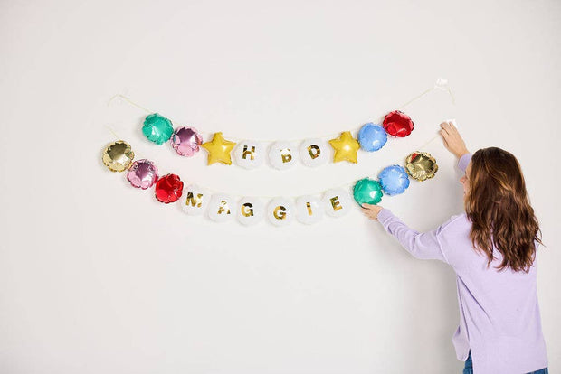 Beaded In Fun Customizeable Balloon Garland Banner