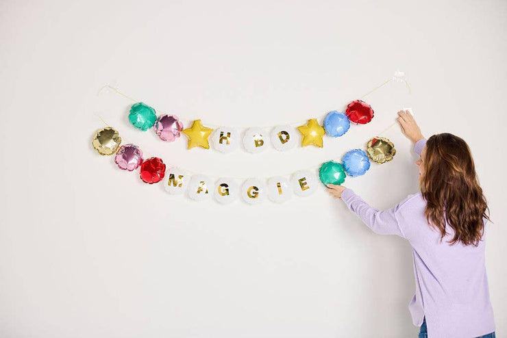 Beaded In Fun Customizeable Balloon Garland Banner
