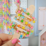 Magic Wand Resin Hair Clips: Rectangle