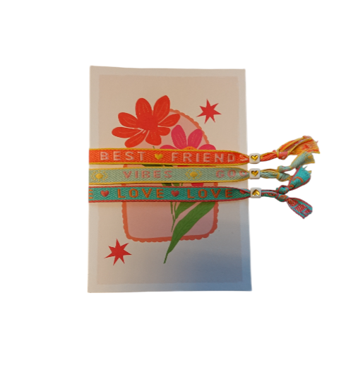 Bracelet Text Ribbon Greeting Card Flower
