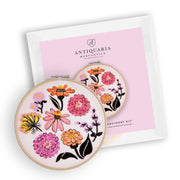 Zinnia Sampler Premium Embroidery Kit, 6 inch