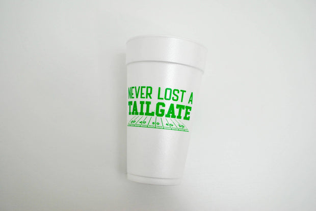 20oz. Styrofoam Cup 10 Pack Sleeve "Never Lost Tailgate"