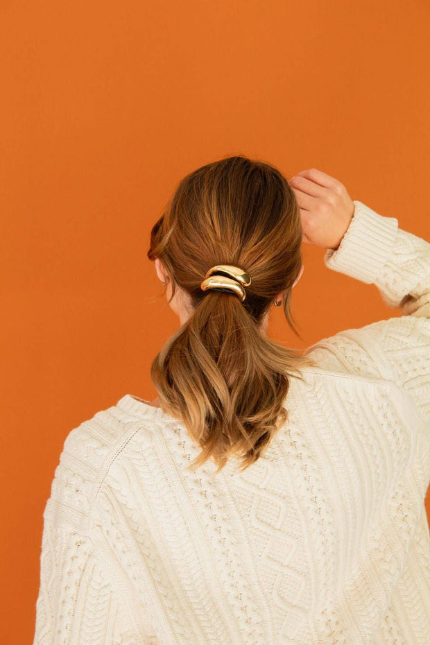 Manacled Ponytail Cuff: Gold