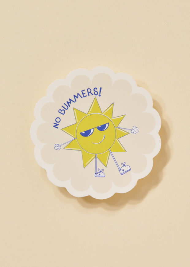 No Bummers Sunshine Sticker