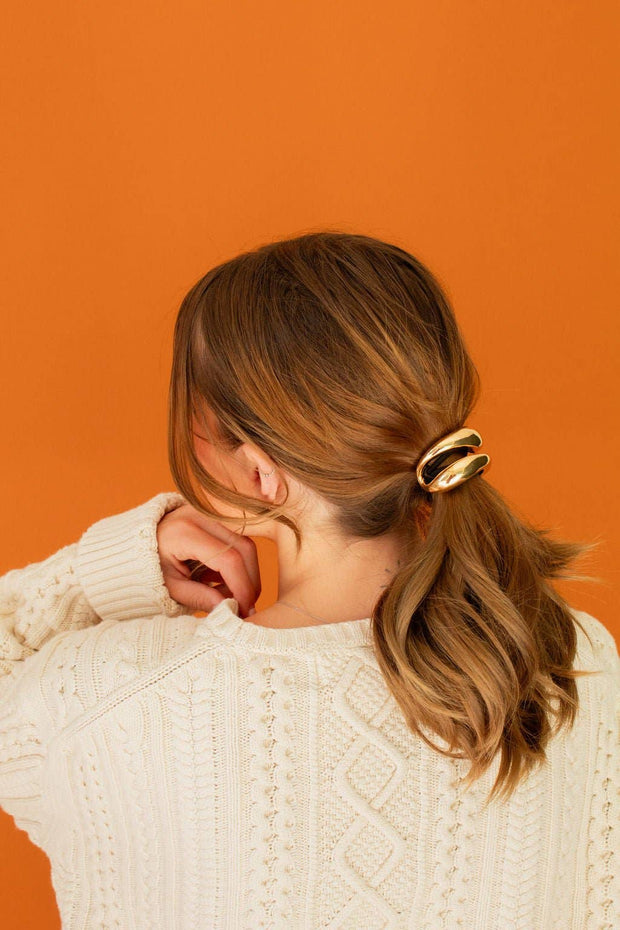 Manacled Ponytail Cuff: Gold