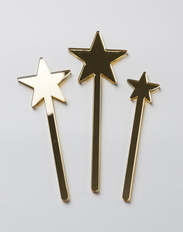 Gold Star Cake Topper