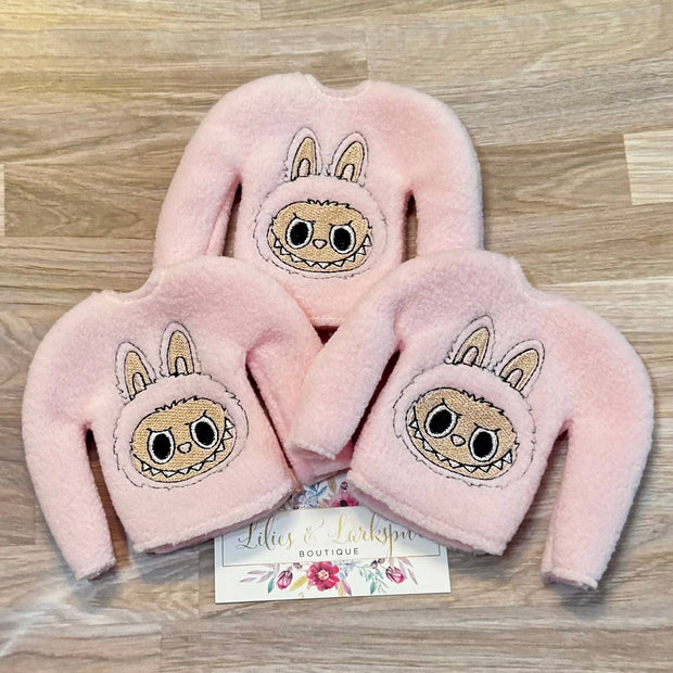 Fluffy Monster Elf Sweater - Light Pink: Sweaters come prepackage in hanging bags