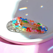 Streamers Resin Hair Clip: Teardrop