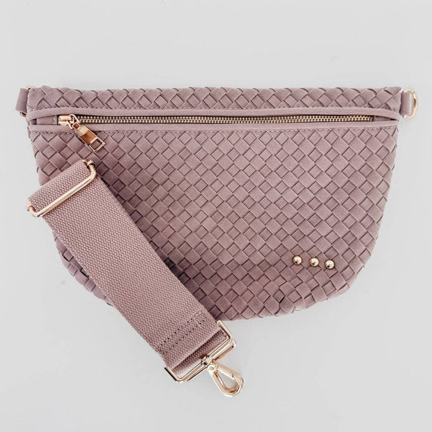Suede Westlyn Woven Bum Bag: Suede Primrose