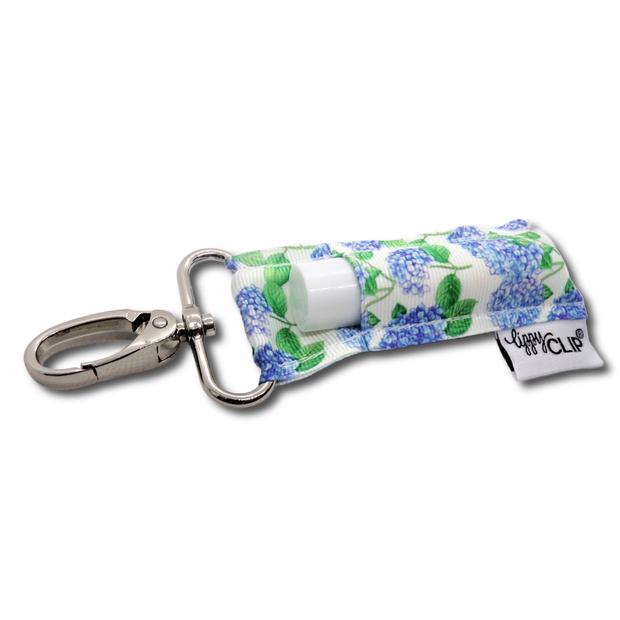 Blue Hydrangea LippyClip® Lip Balm Holder for Chapstick