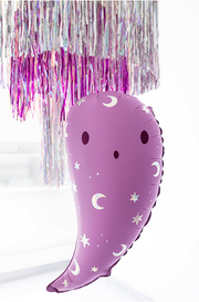 Pink Ghost Balloon – Holographic Halloween 14 x 24"