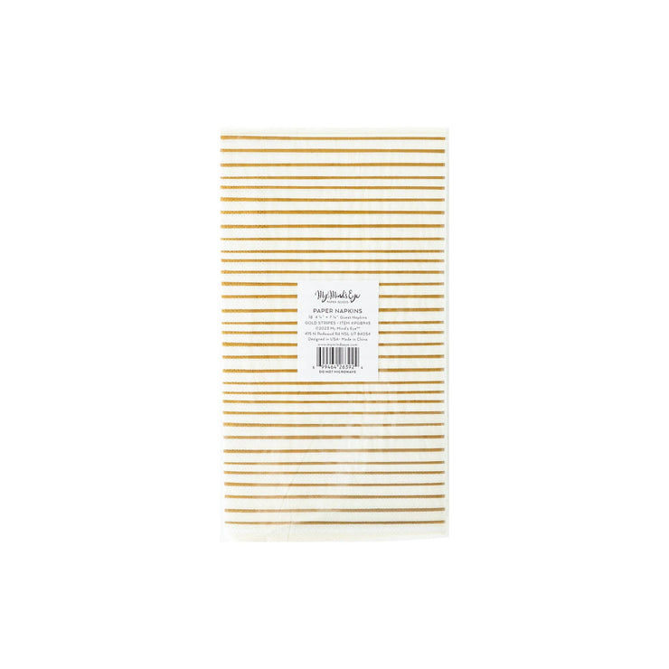 Gold Stripe Dinner Napkin