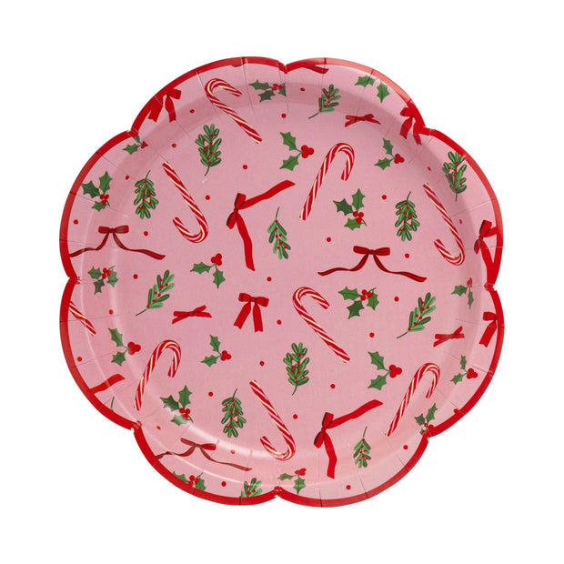 Candy Cane Patterned Plate