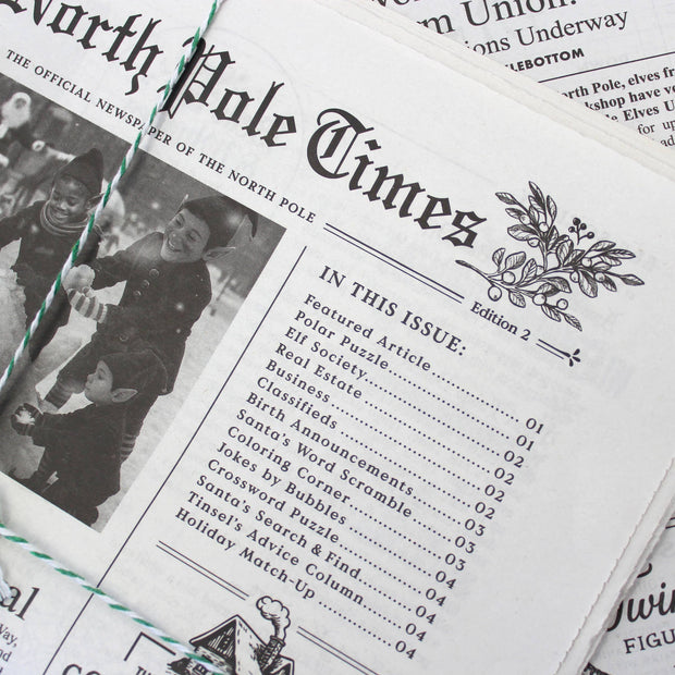North Pole Times Edition 2 - Holiday Newspaper and Gift Wrap