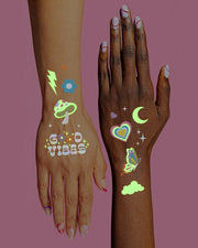 Rave Glow In The Dark Temporary Tattoos, Bday Party Favor